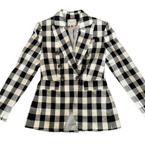Court and Rowe Black & White Plaid Blazer